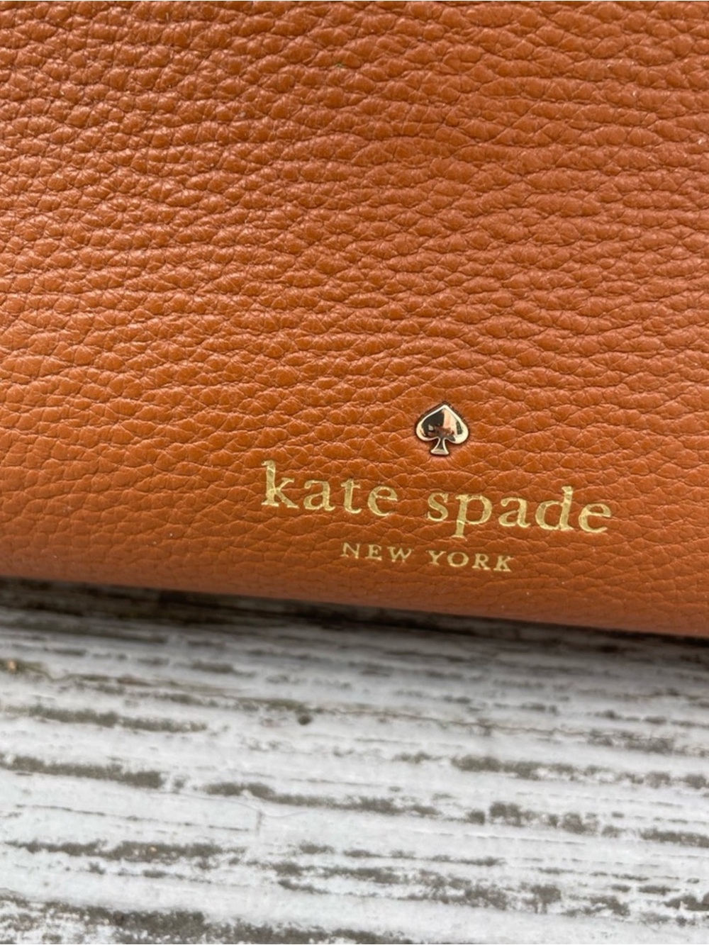 kate spade Cognac Brown Leather Tote with Red Interior - Picture 2 of 7